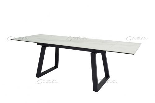 Dante Extending Table - White Ceramic