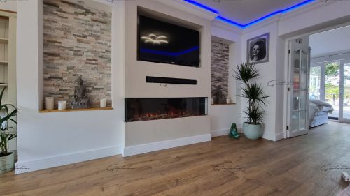 Luvelle 3D Panoramic Fire - 80'' - Black