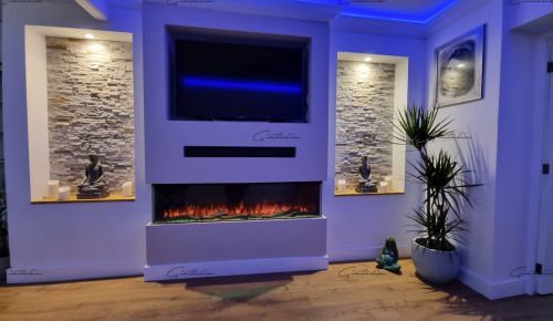 Luvelle 3D Panoramic Fire - 71'' - Black