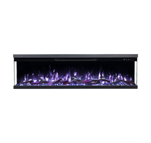Luxion 3 Sided Fire - 84" - Black